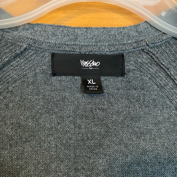 Grey open front cardigan sweater - Picture 2 of 2